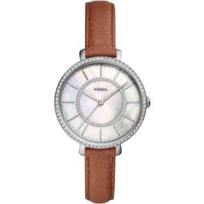 Watch strap Fossil ES4454 Leather Brown 12mm